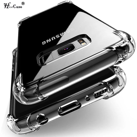 Anti-Shock Soft Clear Silicone TPU Cover Case (Samsung)